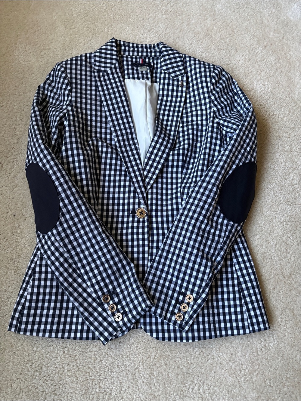 Tommy Hilfiger Gingham Single-Button Blazer Sz. 4